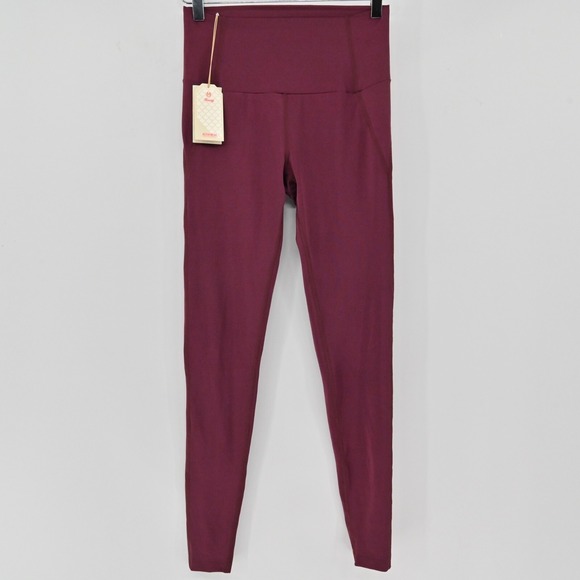 Maaji Pants - Maaji Vienna Balcony Dazeful Leggings Womens Size M Burgundy Activewear Yoga Gym